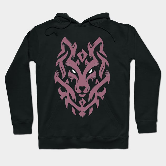 Wolf Tribal Ornament lovely blend drawing cute cool colorful Hoodie by Okuadinya